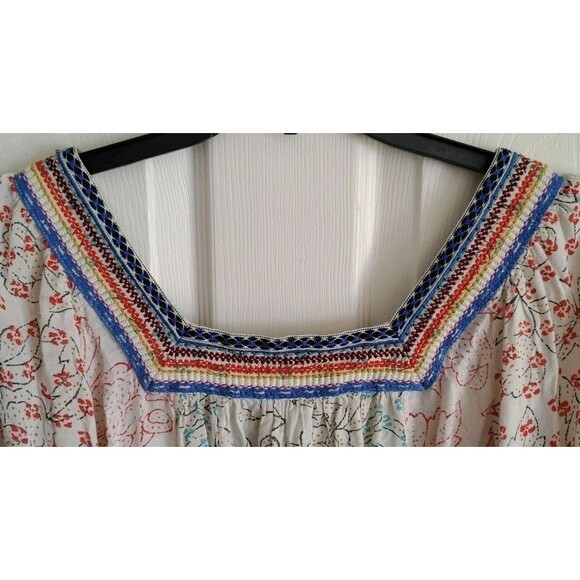 Anthropologie Maeve Paolina Tasseled Sleeve Peasant Blouse Small - Picture 10 of 11